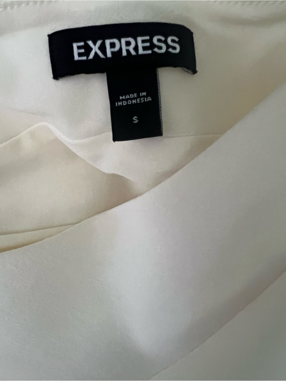Express One-Shoulder Cream Top - Picture 2 of 4